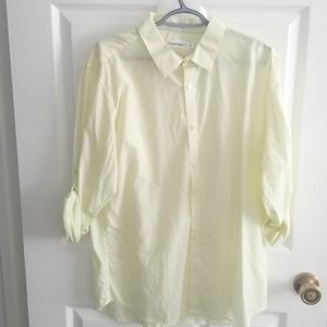 Calvin Klein large men's shirt 100% cotton celery color